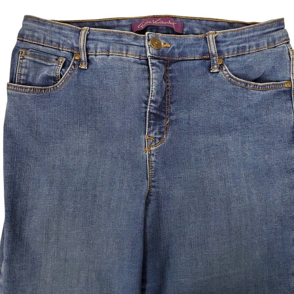 Gloria Vanderbilt Amanda Bootcut Jeans Womens 12 Medium Wash Blue Stretch Denim - Picture 3 of 14